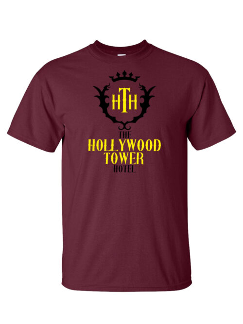 Hollywood Tower of Terror Hotel Maroon T-Shirt
