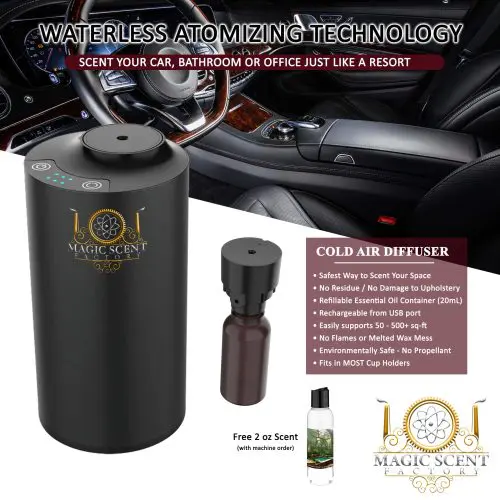 Waterless Atomizing Diffuser for Car, Office, or Bathroom