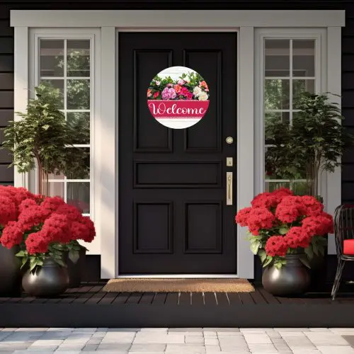 Rose Blend with Greenery Door Hanger