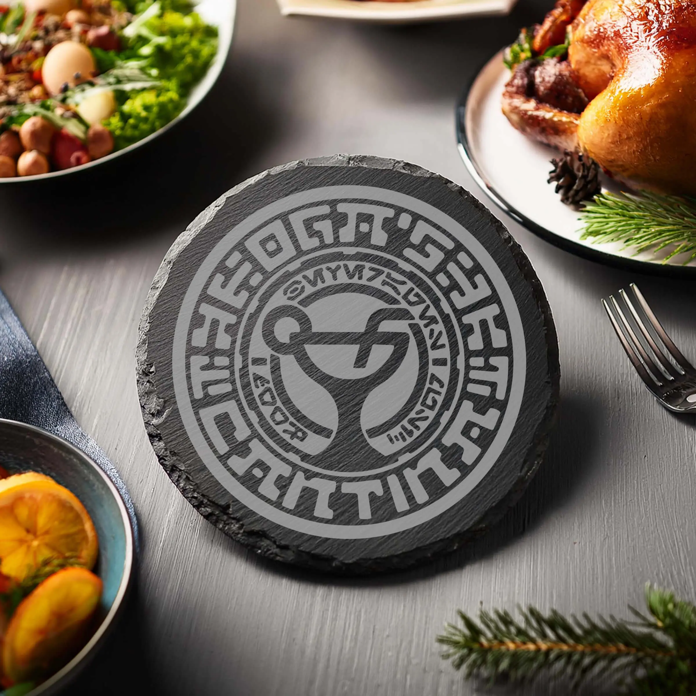 Oga's Cantina Chiseled Slate Coasters - The Disney Nation™ Shop