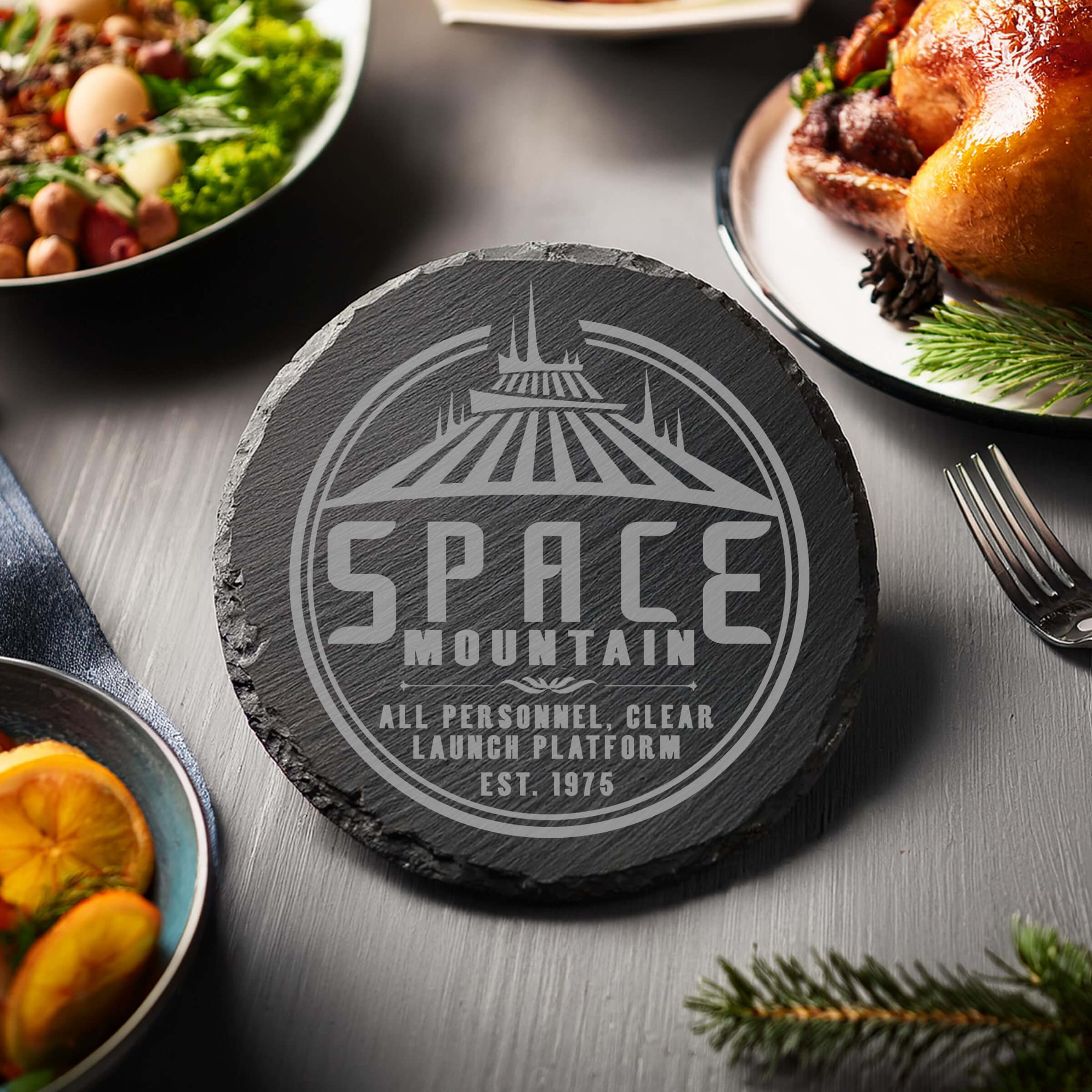 Space Mountain Chiseled Slate Coasters
