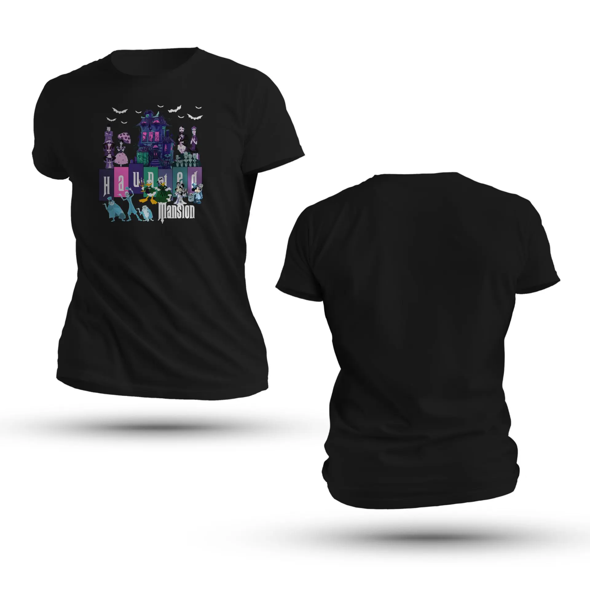 Colorful Haunted Mansion Halloween T-Shirt