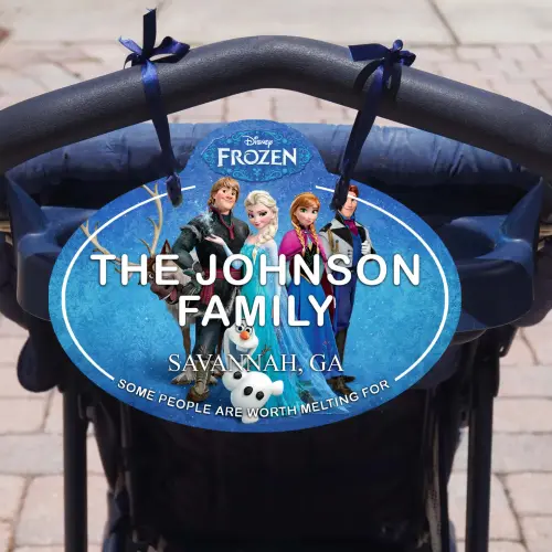 Custom Frozen Scooter - Stroller Name Tag