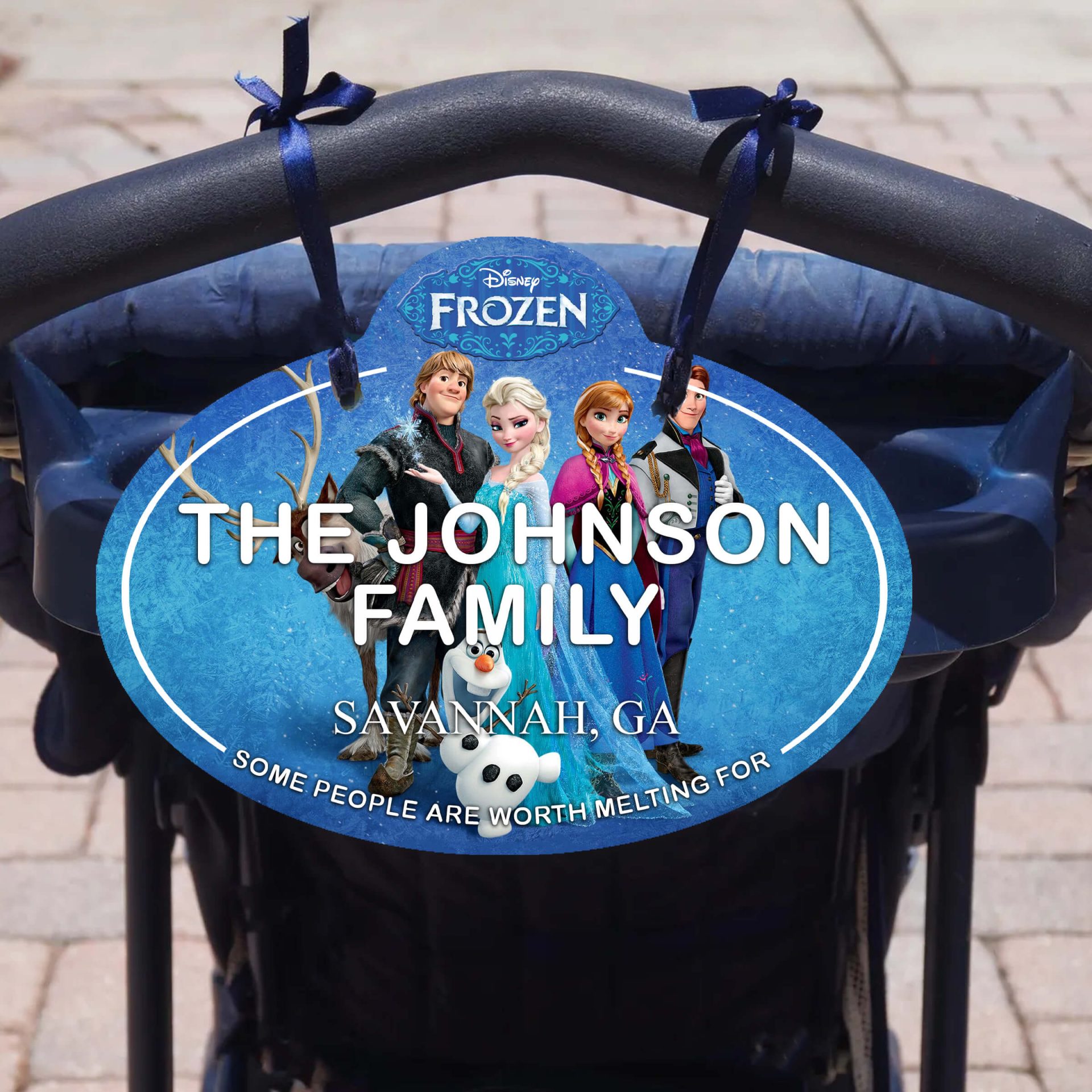 Custom Frozen Scooter - Stroller Name Tag