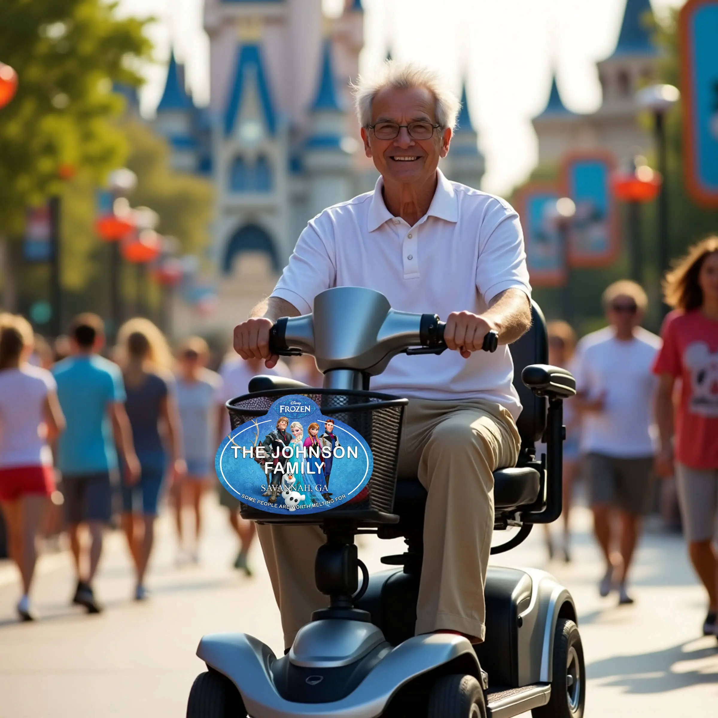 Custom Frozen Scooter - Stroller Name Tag