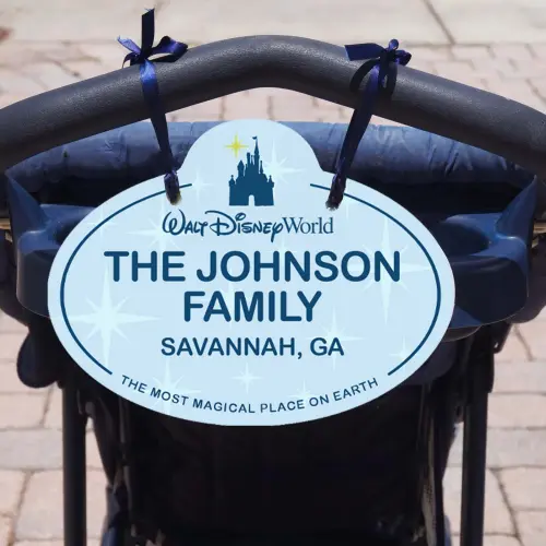 Custom Cast Member Badge Scooter - Stroller Name Tag