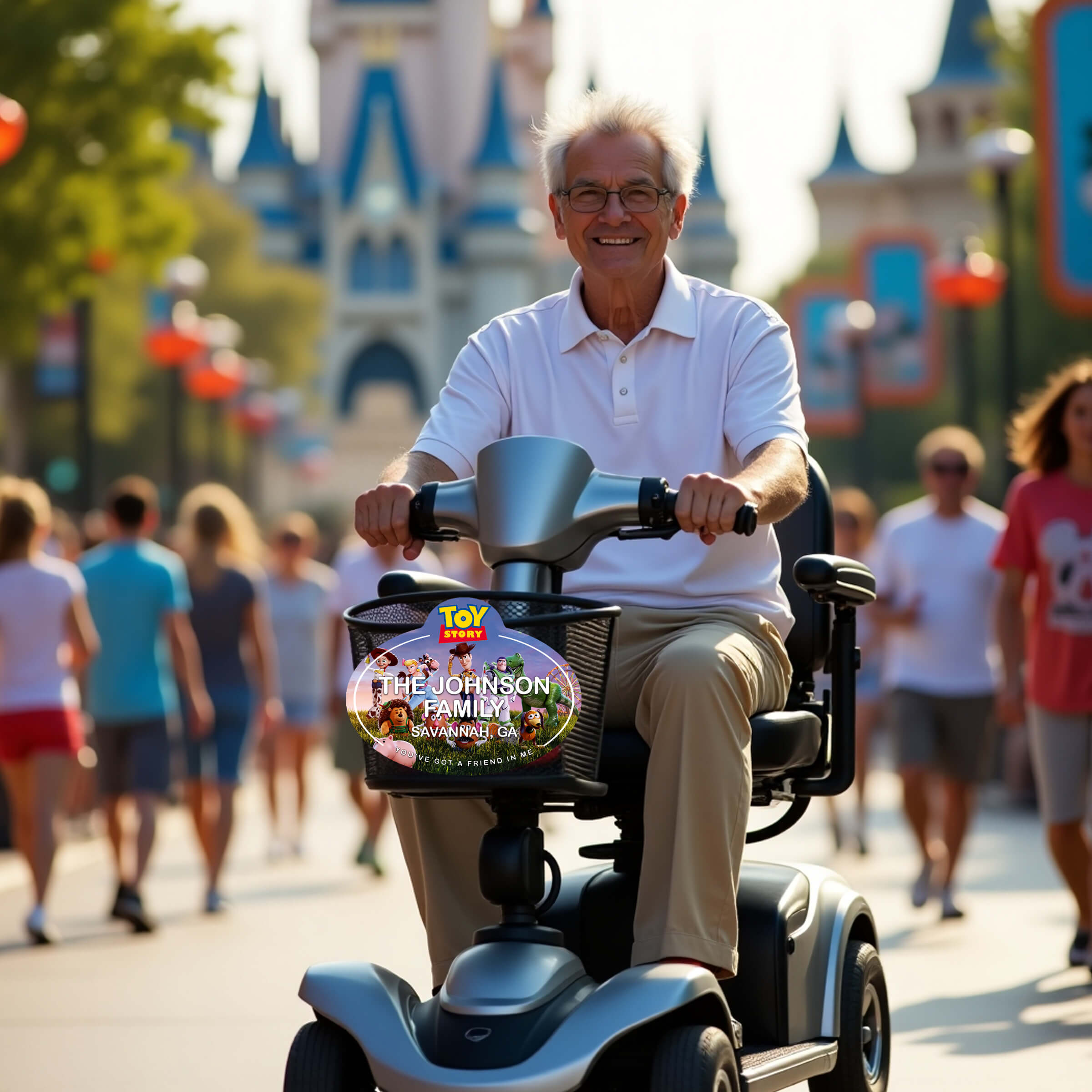Custom Toy Story 4 Scooter - Stroller Name Tag