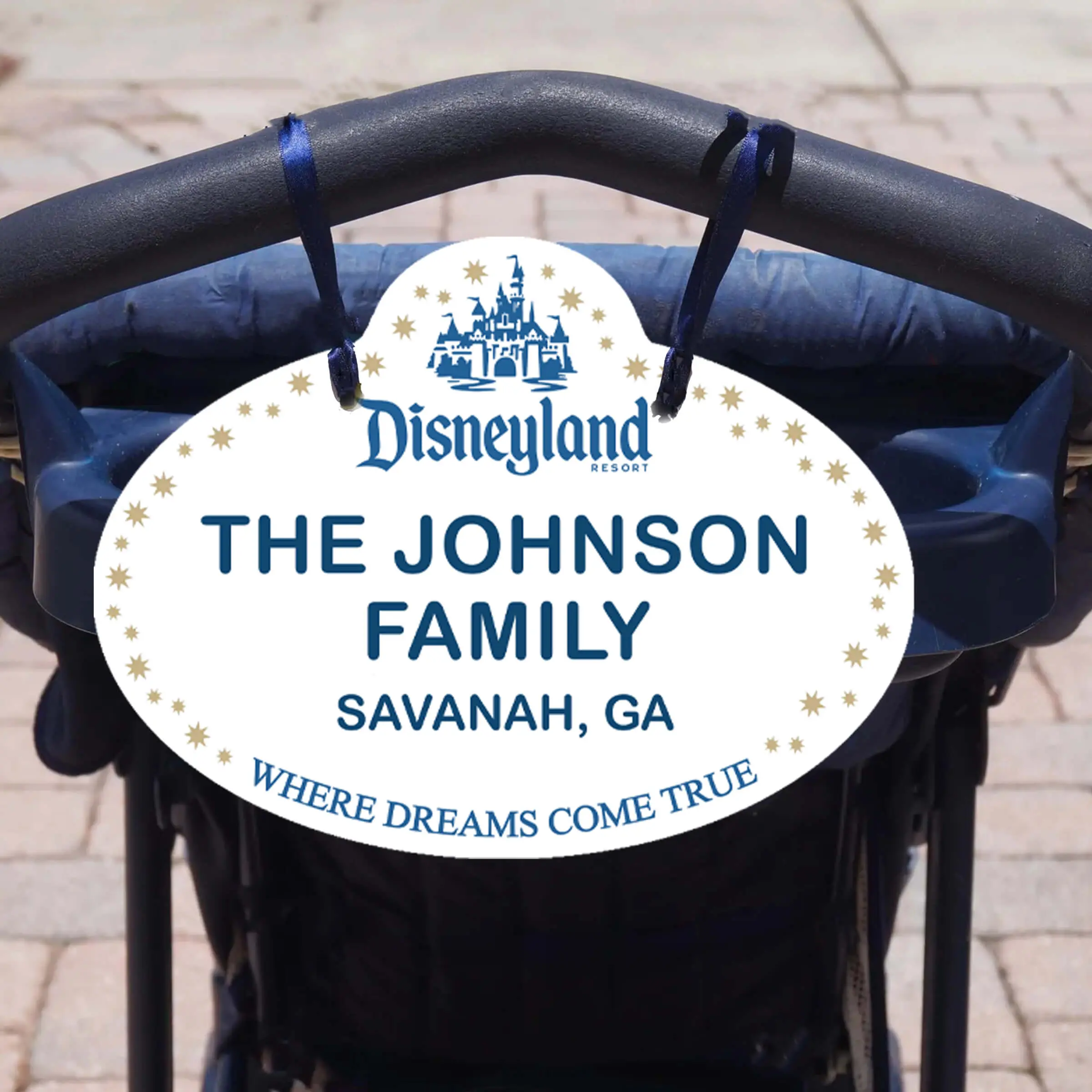 Custom Disneyland Scooter - Stroller Name Tag
