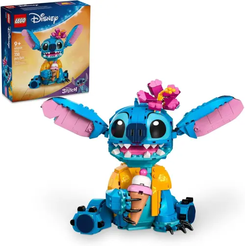LEGO Disney Stitch Toy Building Kit, Disney Toy for 9 Year Old Kids, Buildable Figure with Ice Cream Cone, Fun Gift for Girls, Boys and Lovers of The Hit Movie Lilo and Stitch