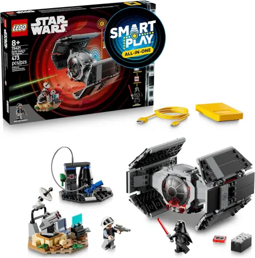 LEGO Star Wars SMART Play: Darth Vader’s TIE Fighter Interactive Building Toy - All-in-One Set - Reacts to How You Move and Play with a SMART Brick - Gift for Boys, Girls and Kids Ages 8+