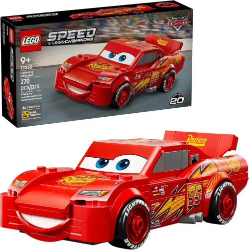 LEGO Speed Champions Lightning McQueen Toy - Disney Pixar Cars Building Blocks for Kids