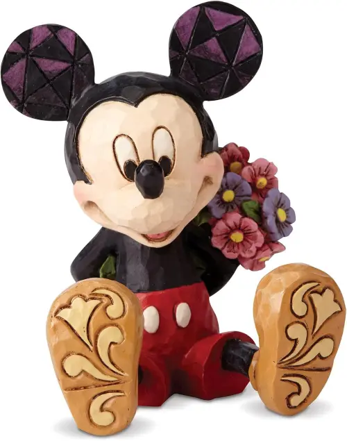 Disney Traditions by Jim Shore Mini Mickey Mouse Personality Pose Stone Resin Figurine, 2.75”