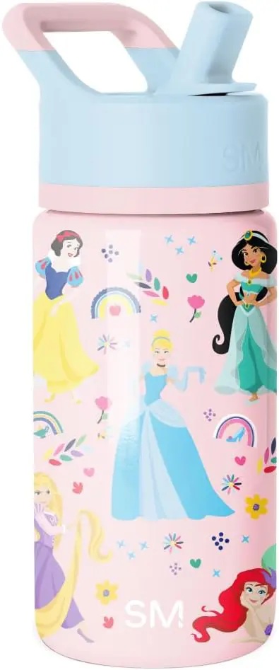 Simple Modern Disney Princess Water Bottle with Straw Lid