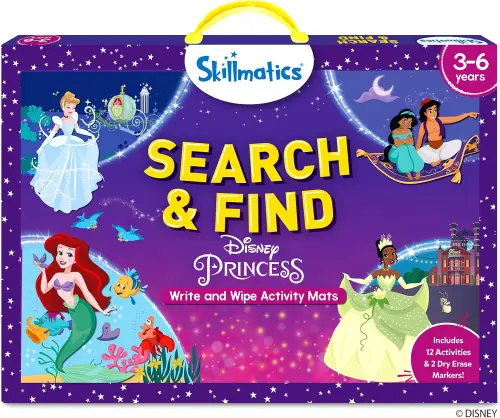 Skillmatics Search & Find Disney Princess Educational Game - Reusable Preschool Learning Activity, Perfect for Toddlers & Kids Who Love Toys, Art & Crafts, Easter Gift for Boys & Girls Ages 3, 4, 5, 6