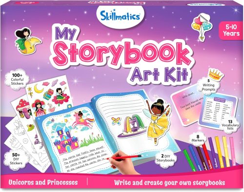 Skillmatics Storybook Art Kit - Create Fairytale Stories, DIY Craft & Writing Kit with 300+ Stickers, Scrapbooking & Journal Activity