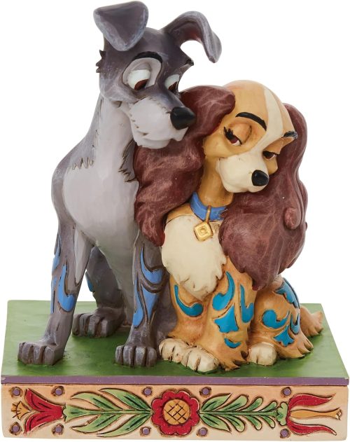Enesco Disney Traditions by Jim Shore Lady and The Tramp Love Figurine, 4.5 Inch, Multicolor