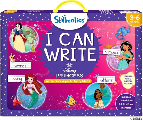 Skillmatics I Can Write Disney Princess - Reusable Preschool Learning Activities, Educational Game, Handwriting Aids, Back to School Supplies, Easter Gifts for Students, Kids, Toddlers Ages 3, 4, 5, 6