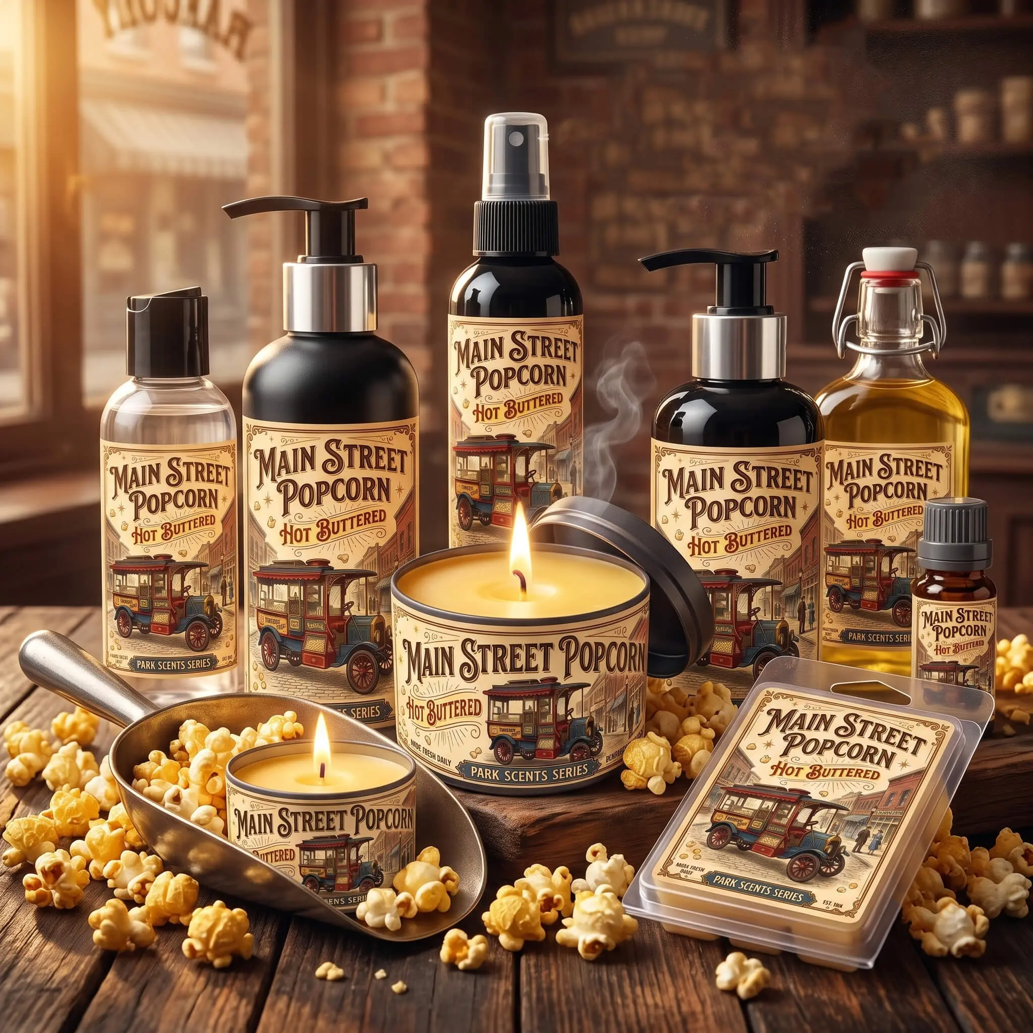 Main Street Popcorn Disney Park Scents Fragrance Collection