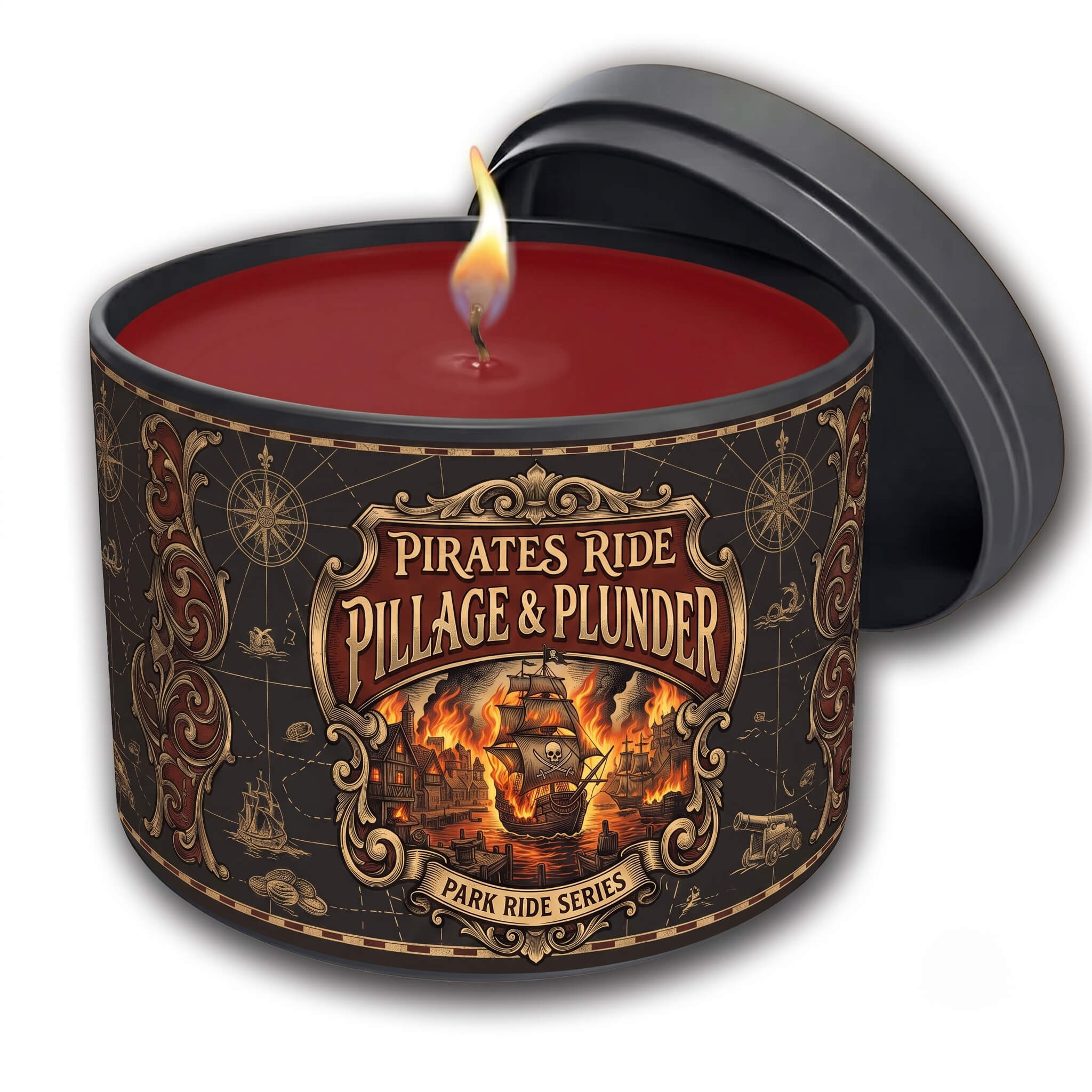 pirates ride pillage plunder inspired disney park ride scents candles large