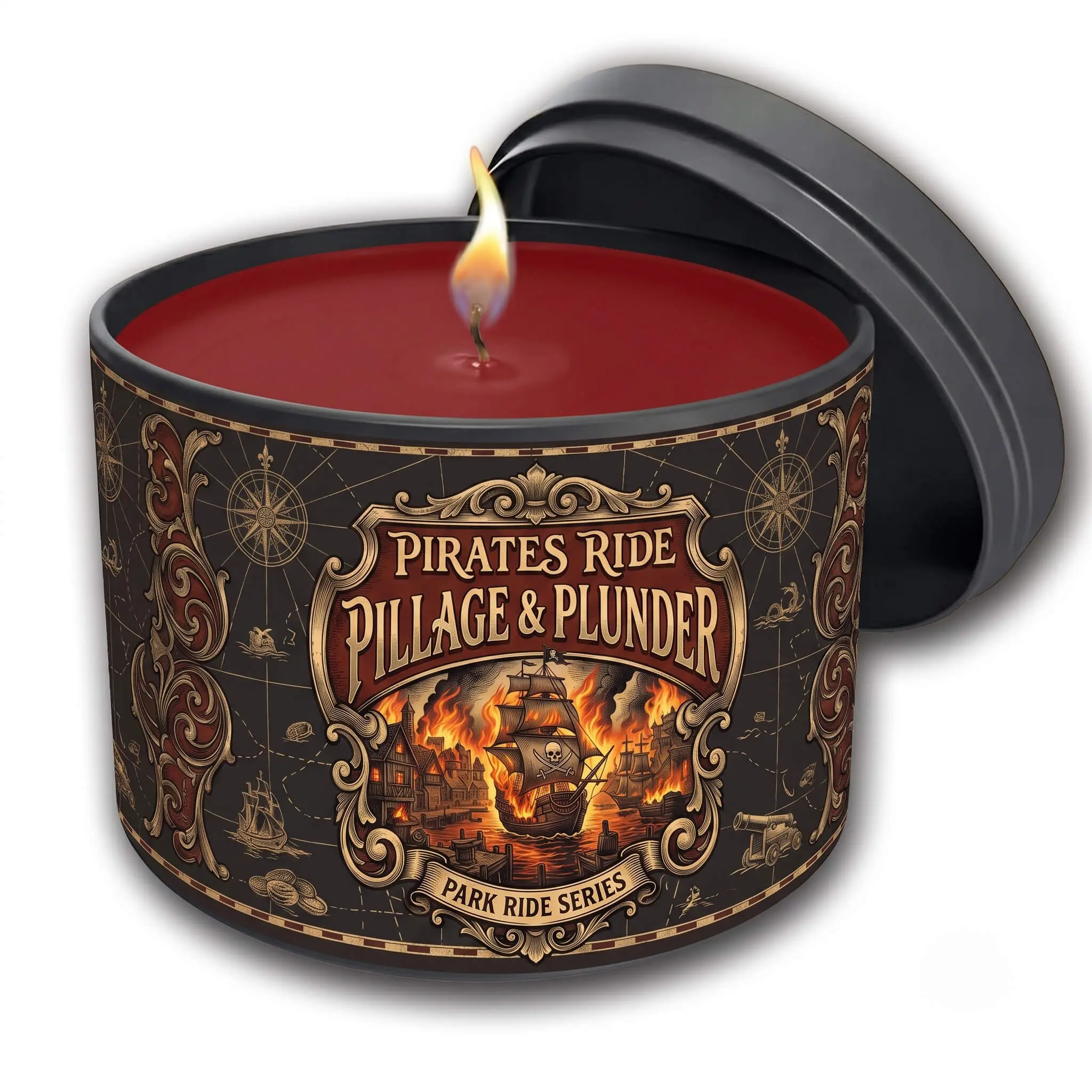 pirates ride pillage plunder inspired disney park ride scents candles large